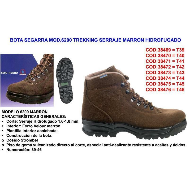 

bota segarra mod.6200 trekking serraje marron hidrofugad t.42 - Mibricotienda