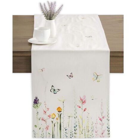 Botanical Fresh Tischläufer für Partys Abendessen Urlaub Küche Frühling/Sommer (33cm x 183cm)