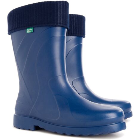 Botas de agua de mujer azules con forro Luna A 40/41