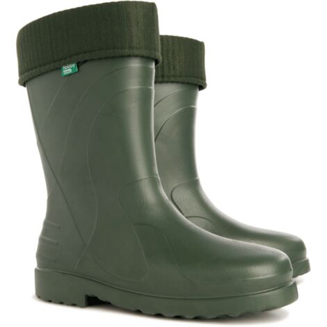 Botas de agua verde oscuro con forro Luna B 36/37