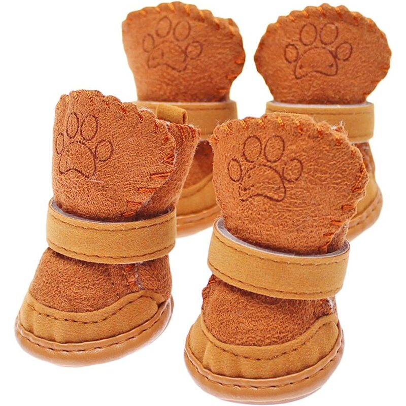 

Botas de nieve para perros, zapatos para el cuidado de las patas, botines térmicos de felpa, botines altos, protector de patas, zapatos de suela