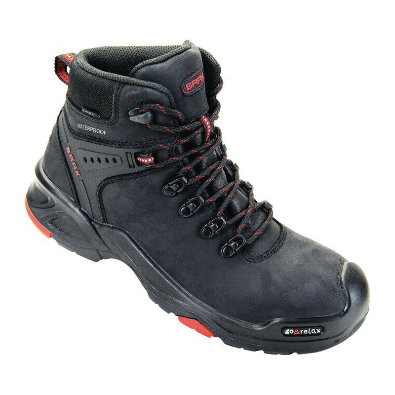 

Baak - Botas de seguridad Bailey talla 40 cuero negro / rojo S3 SRC HRO WR EN20345