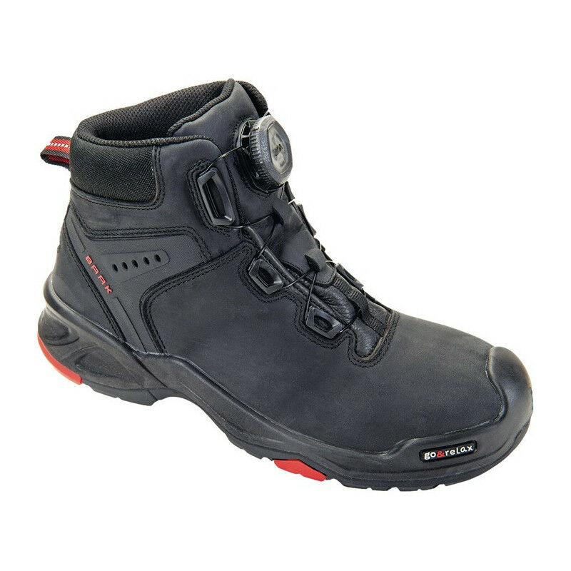 

Baak - Botas de seguridad Braxton talla 40 cuero negro / rojo S3 SRC HRO EN20345