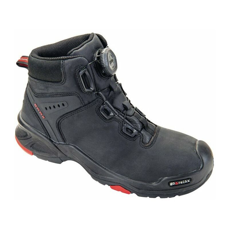 

Baak - Botas de seguridad Braxton talla 46 cuero negro / rojo S3 SRC HRO EN20345