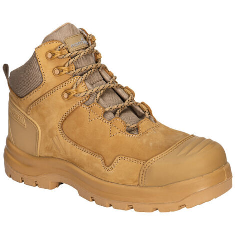 Botas de seguridad con puntera antiabrasión, piel Nubuck FD04 45 Trigo