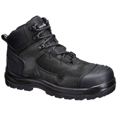 Botas de seguridad con puntera antiabrasión, piel Nubuck FD04 47 Negro