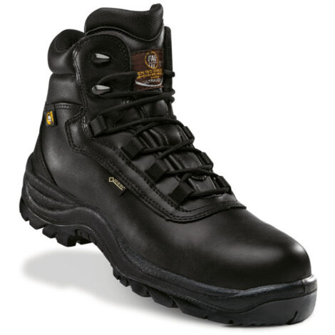 Botas de seguridad en piel flor negra hidrofugada SB+SRC+E+WRU+P+CI+WR EN20345 Fal Gore-Tex GTX800 OHMIO TOP 47