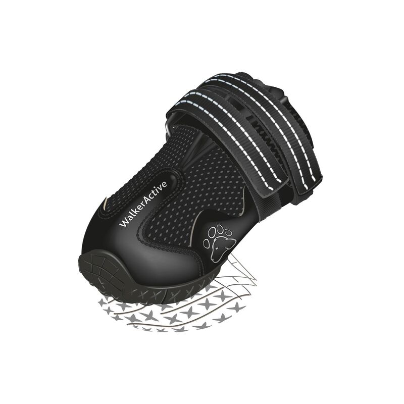 

Trixie - 2 Botas Protectoras Walker Active, Extra, S, Negro