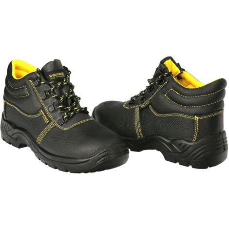 Botas seguridad s3 piel negra wolfpack nº 47 laboral,calzado seguridad, botas trabajo.
