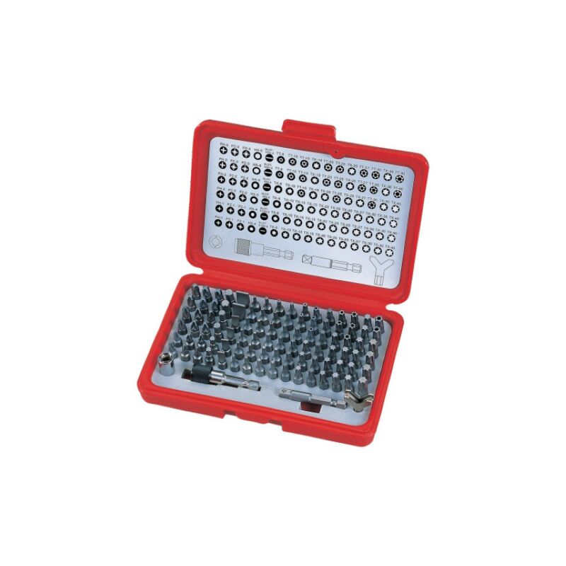 Promac - Boîte d'embouts tournevis - 100 pièces Rouge