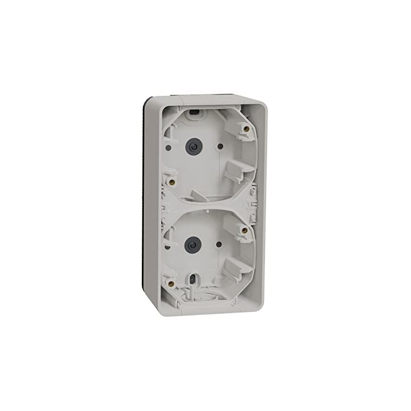 Schneider mureva styl boite 2 postes verticale saillie IP55 blanc - MUR39912