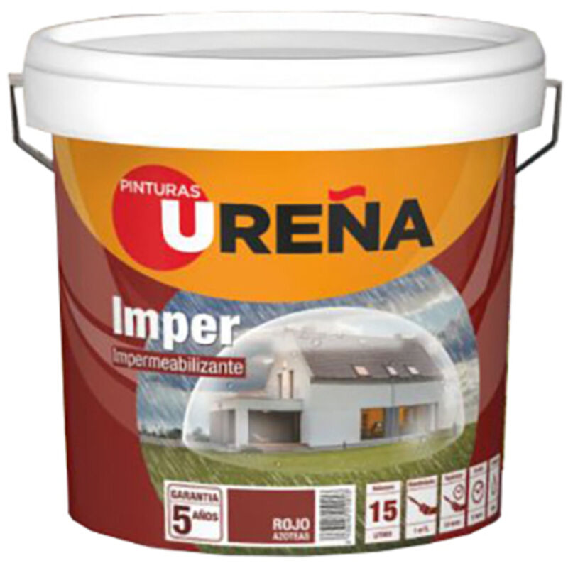 Bidon de 5 kg d'imperméabilisant anti-fuite pour toitures en ureña rouge