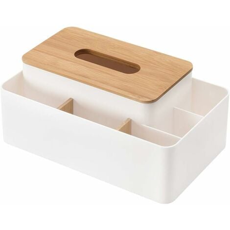 HEYTEA Bote à mouchoirs multifonctionnelle, distributeur rectangulaire pour salle à manger, cuisine, commode de chambre à coucher et décoration de la maison