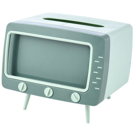 Bote à papier en plastique, style nordique, pour salon, Table basse, multi-fonction, toilettes, TV, Double couche, rangement pour mouchoirs de bureau,green