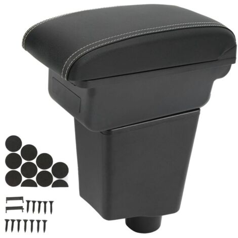 Bote accoudoir console de rangement pour Captur Clio 4 – Cuir artificiel – Ports USB – Installation rapide et silencieuse