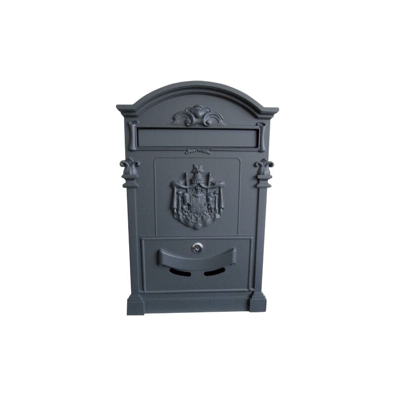 BoA te aux lettres Regia Magnum en fonte grise mail 300x82x465h mm Postman Post Hole babillard