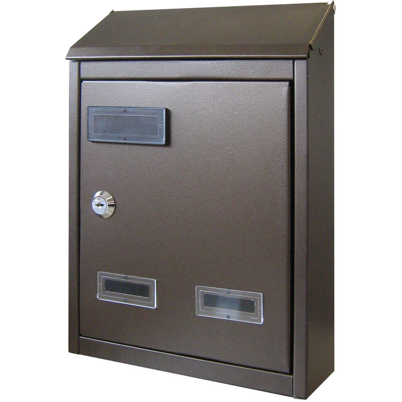 Fraschetti - boîte aux lettres city en fer couleur MARRON/OR-731.A 21x7xH30 cm