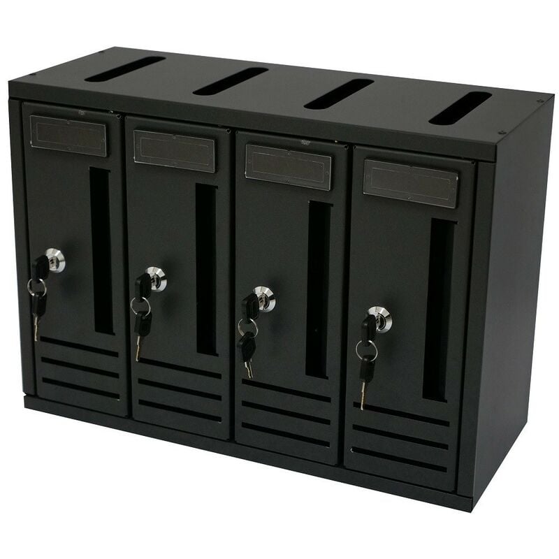Boîte aux lettres copropriété 4 places anthracite 42x18x30h - Séjour