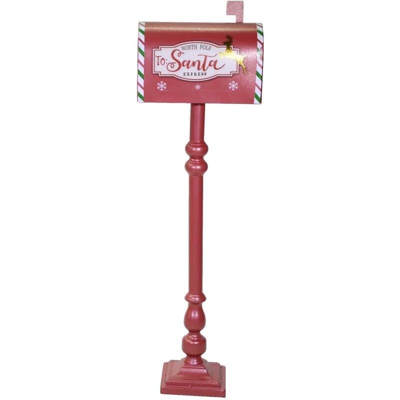 Boîte aux lettres en métal rouge cm32,5x16h100