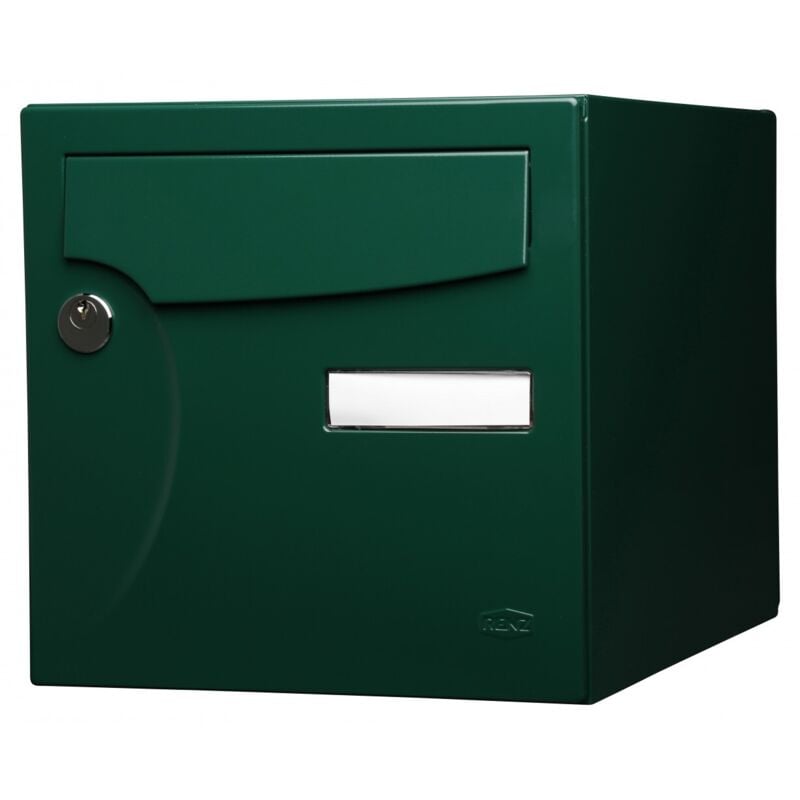 Boîte aux lettres normalisée 1 porte extérieur acier vert brillant - Renz