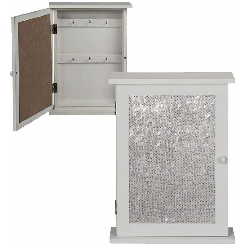 Boîte blanche rectangulaire à clefs