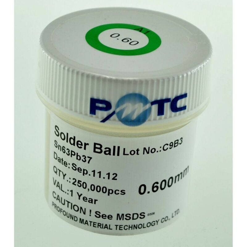 

Bote bolas estaño con plomo 0,55mm 250.000 ud