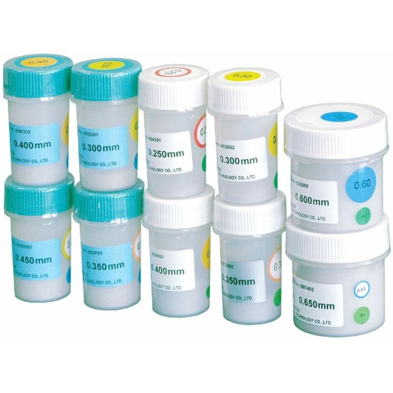 

Bote bolas estaño con plomo 0,65mm 250.000 ud