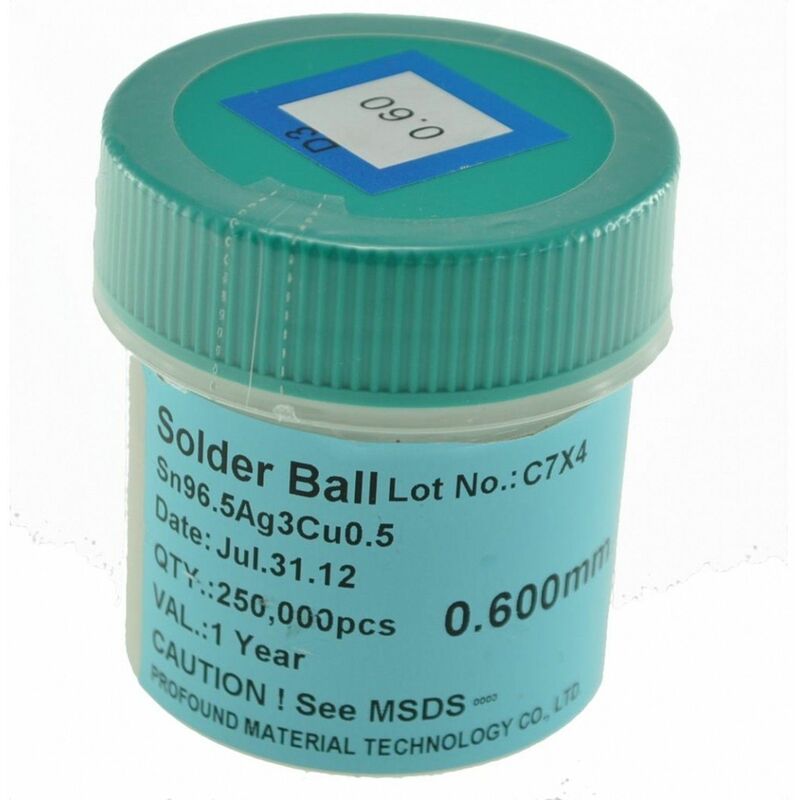 

Bote bolas estaño SIN PLOMO 0,76mm 250.000 ud