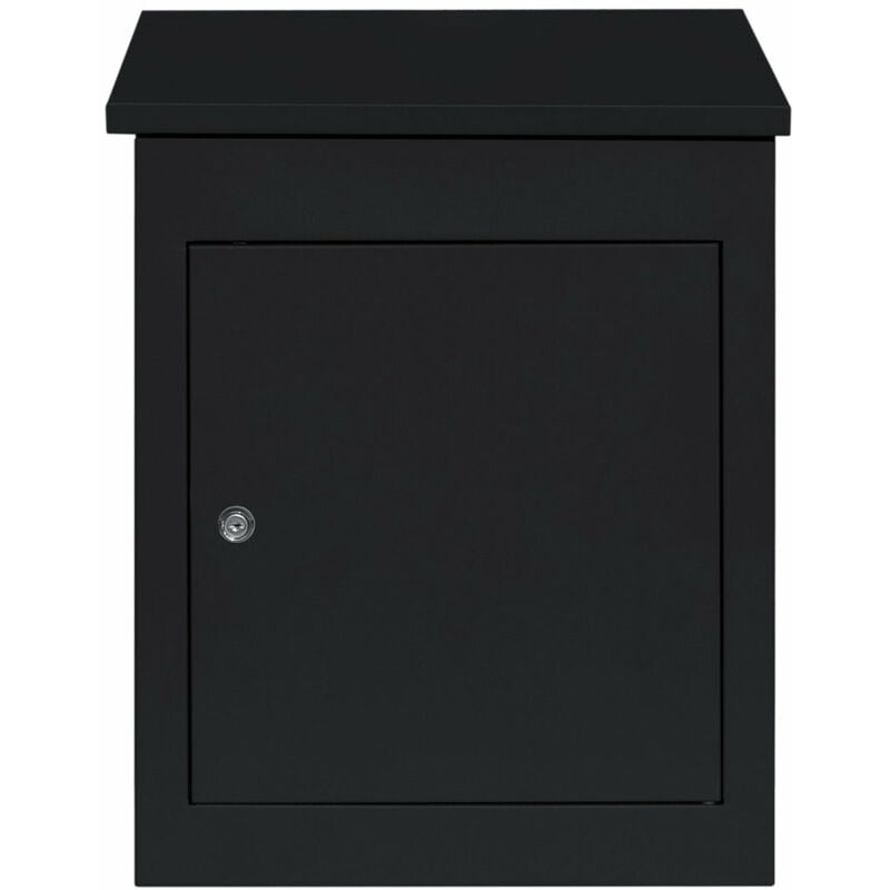 Monster-shop - Boîte à Colis Anti-vol Noire en Acier Boîtes aux Lettres Murale Colissimo - Grande boîtes jusqu'à 35 x 19 x 15 cm - 100 % Sécurisée
