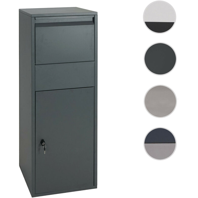 Boîte à colis HWC-G80, Boîte à colis taille xl Acier galvanisé anthracite