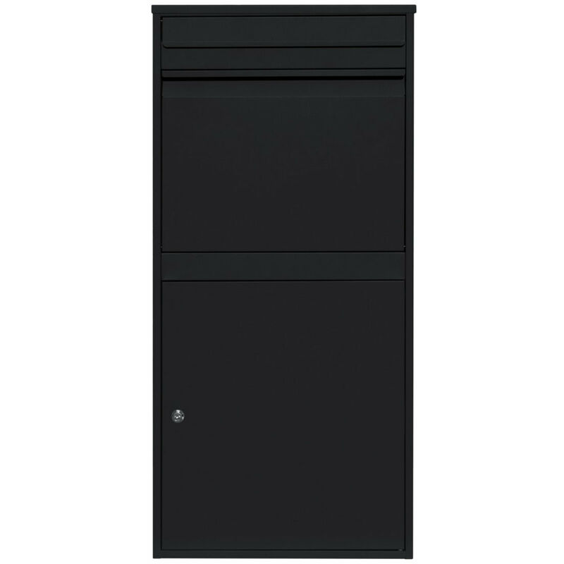 Monster-shop - Boîte à Colis xl Anti-vol Noire en Acier Autoportante Boîte aux Lettres Murale Colissimo -Grande boîtes jusqu'à 44 x 33 x 30 cm- 100 %