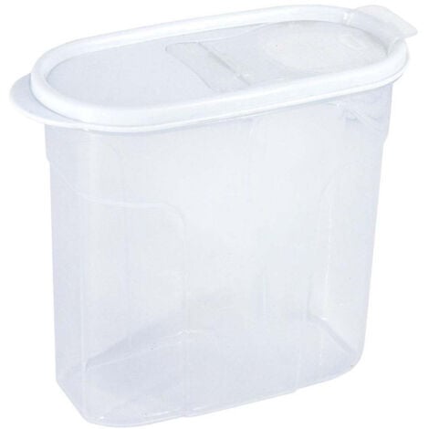 Bote con Tapa Dispensadora 0.6L Blanco 20x9.5x6cm 7house