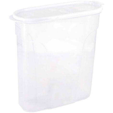 Bote con Tapa Dispensadora 0.6L Blanco 20x9.5x6cm 7house