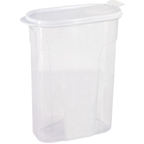 Bote con Tapa Dispensadora 0.6L Blanco 20x9.5x6cm 7house