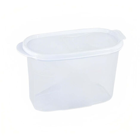 Bote con Tapa Dispensadora 0.6L Blanco 20x9.5x6cm 7house