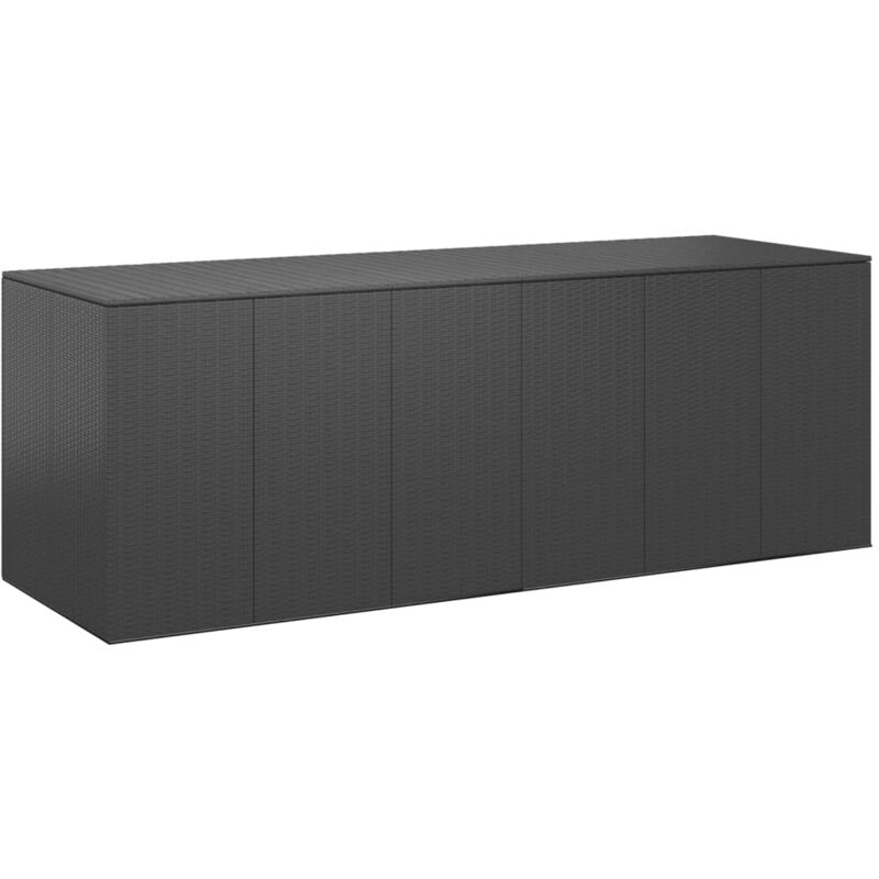 Vidaxl - Boîte à coussins de jardin Résine tressée 291x100,5x104 cm Noir