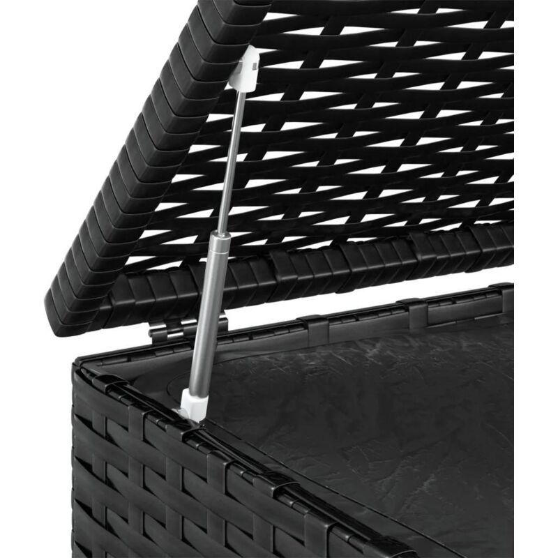 Vidaxl - Boîte à coussins de jardin Résine tressée 100x49x103,5 cm Noir
