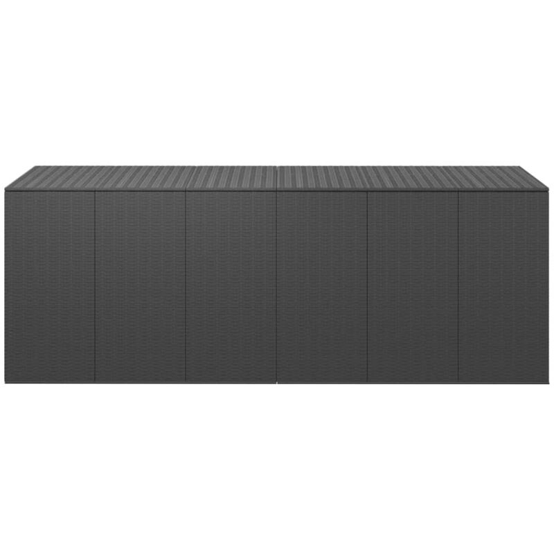 Vidaxl - Boîte à coussins de jardin Résine tressée 291x100,5x104 cm Noir