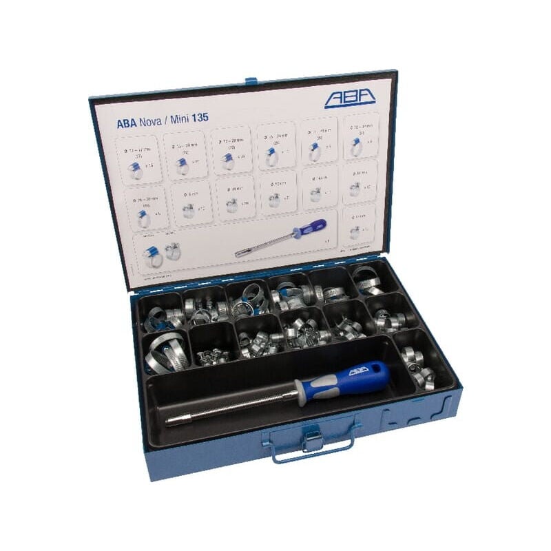 ABA - Boîte d'assortiment de colliers de serrage HCS12DB135