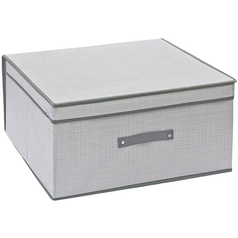Emmevi Mv S.p.a. - Boîte d'économie d'espace Rigide Pliable Boîte de Rangement de Vêtements Gris - 30x28x15 cm