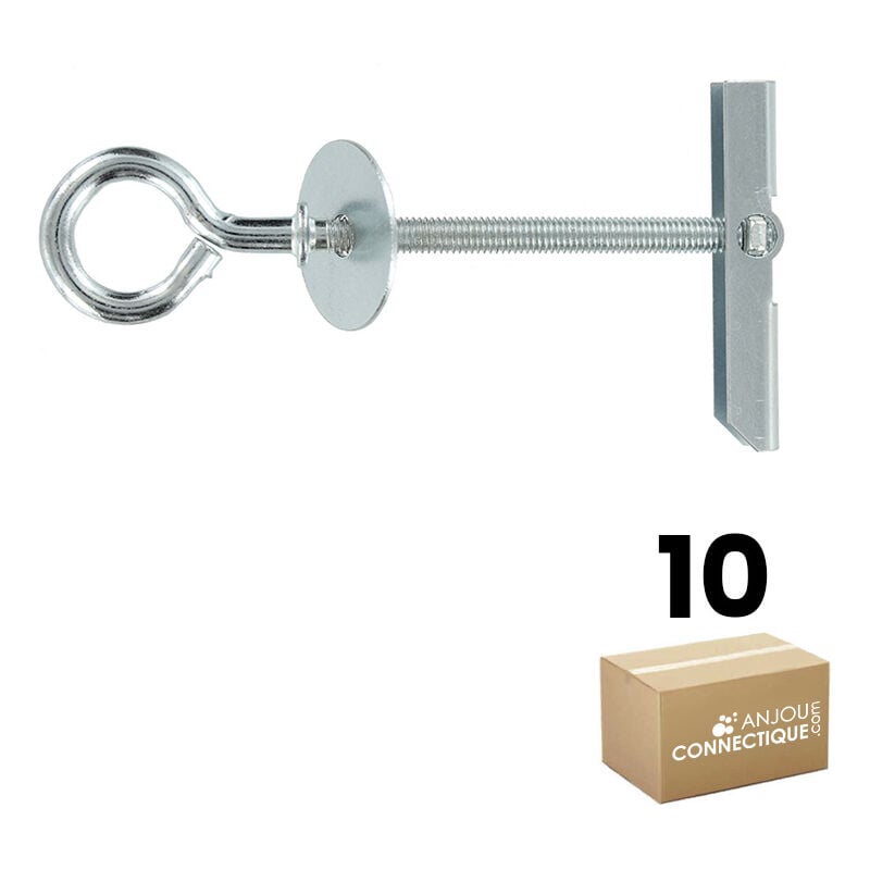 Boîte de 10 pitons de suspension à bascule - ø Vis 5 mm - Longueur bascule 50 mm - Parois maxi 45 mm RAM