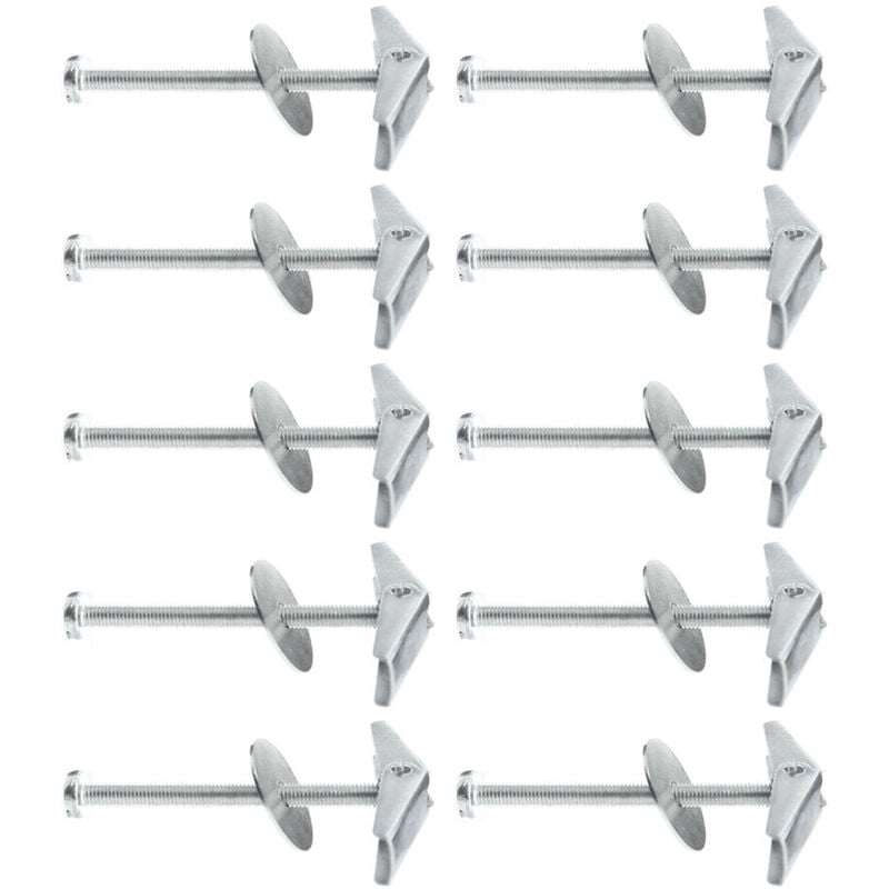 Boîte de 10 tiges filetées de suspension à ressort avec 2 écrous, rondelles et tiges filetées Ø5 - Longueur cheville 100 mm RAM