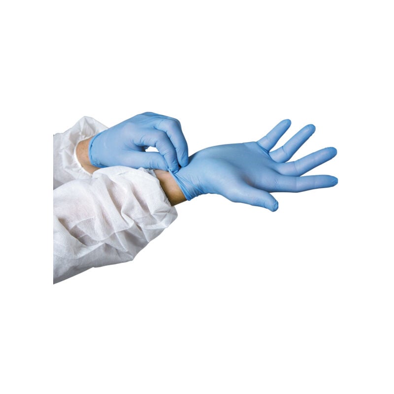 Boîte de 100 gants jetables nitrile poudrés bleu taille s - nitrile poudre s