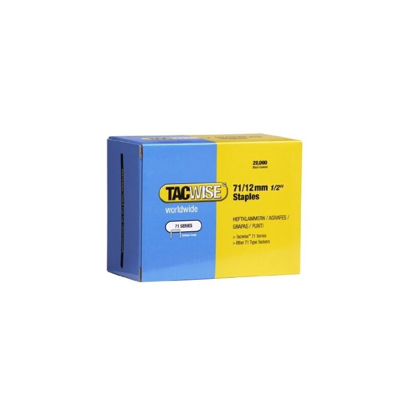 71 boîte de 20 000 agrafes 12 mm - Tacwise