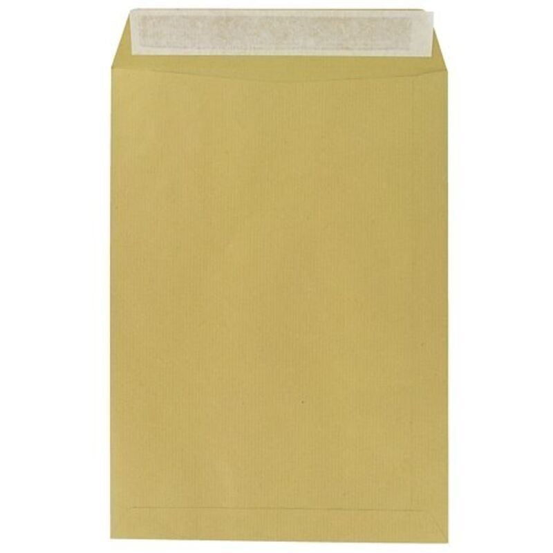 Boîte de 250 pochettes administratives, enveloppes à ouverture latérale, kraft brun 229x324 mm budget - Maxiburo