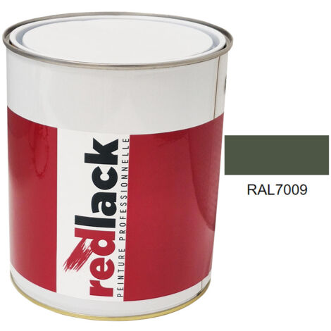 Bote de 3 L de pintura – RAL 7009 Gris verdoso – satinado – para múltiples superficies – Redlack