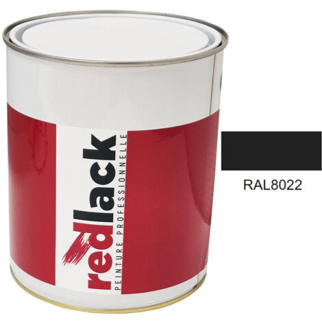 Bote de 3 L de pintura – RAL 8022 Marrón negro – mate – para múltiples superficies – Redlack