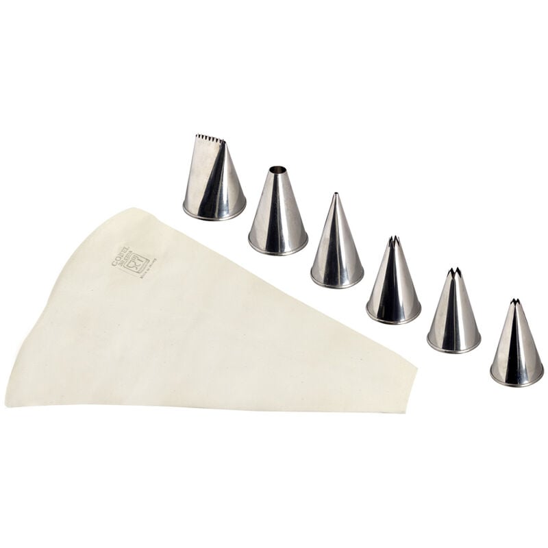 Gobel - Boîte ronde de 6 douilles inox assorties avec sa poche coutil 30 cm