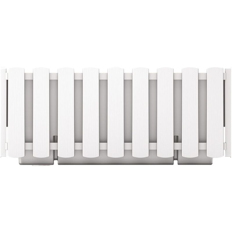 Prosperplast Jardinière de balcon Boardee 38x18x16 cm - Blanc - Blanc