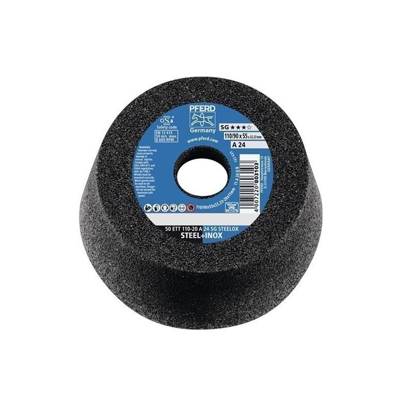 

Muela De Copa Ett Sg Steelox 110/55 Mm Inox Y Acero P24 Perf